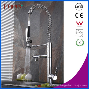 Fyeer Newest Double Spray Pull out Kitchen Sink Faucet